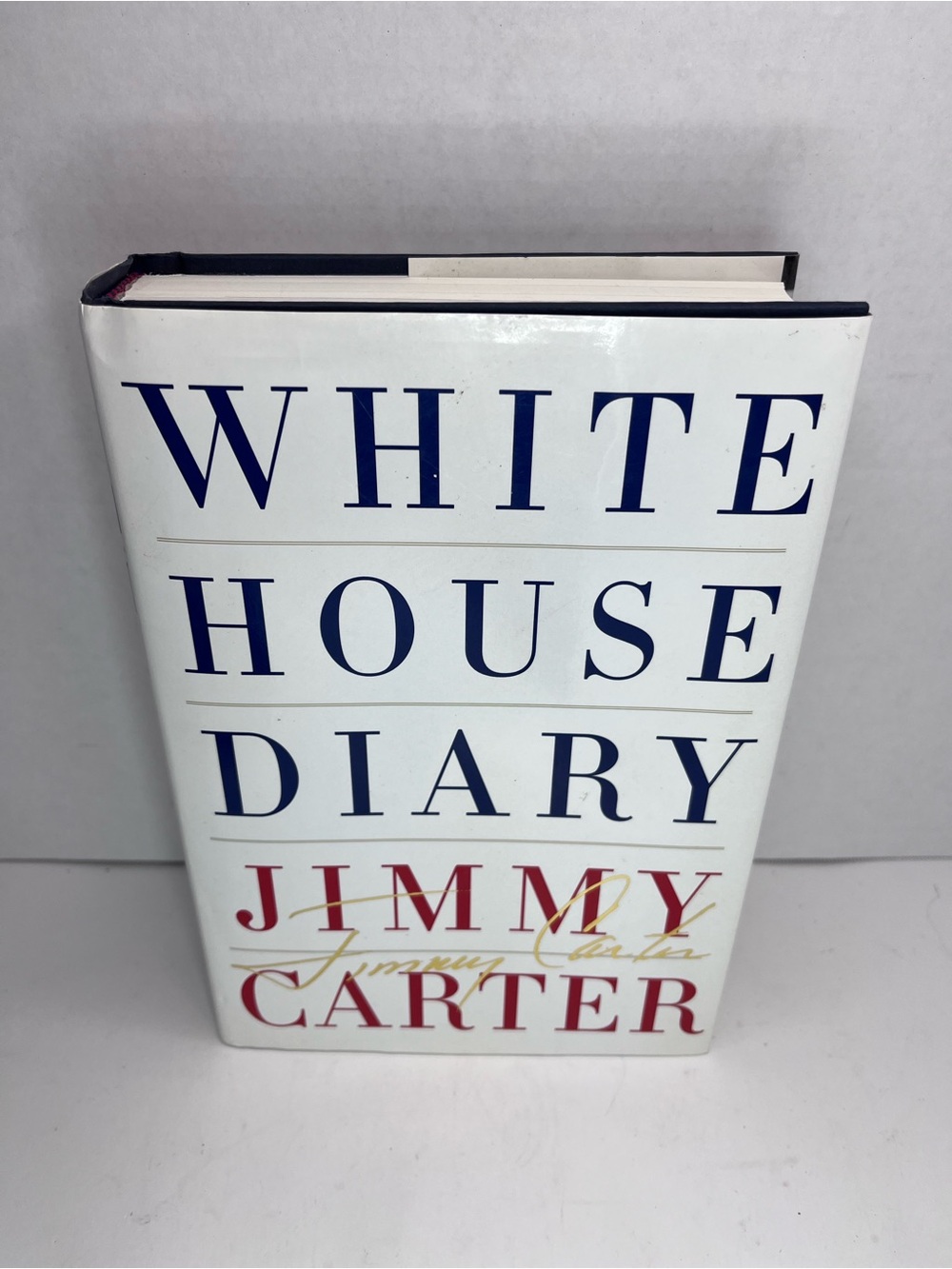 Source Unknown White Hardcover 'White House Diary' with Blue and Red Text